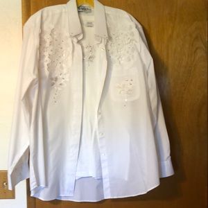 Dressy Shirt with matching T-shirt underneath.